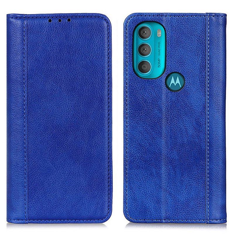 Beskyttelse Deksel Til Moto G71 5G Folio Deksel Elegance Split Litchi Leather