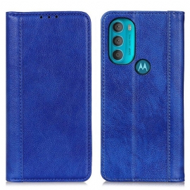 Beskyttelse Deksel Til Moto G71 5G Folio Deksel Elegance Split Litchi Leather