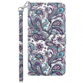 Folio Deksel Til Sony Xperia 5 IV Med Kjede Strappy Paisley-mønster