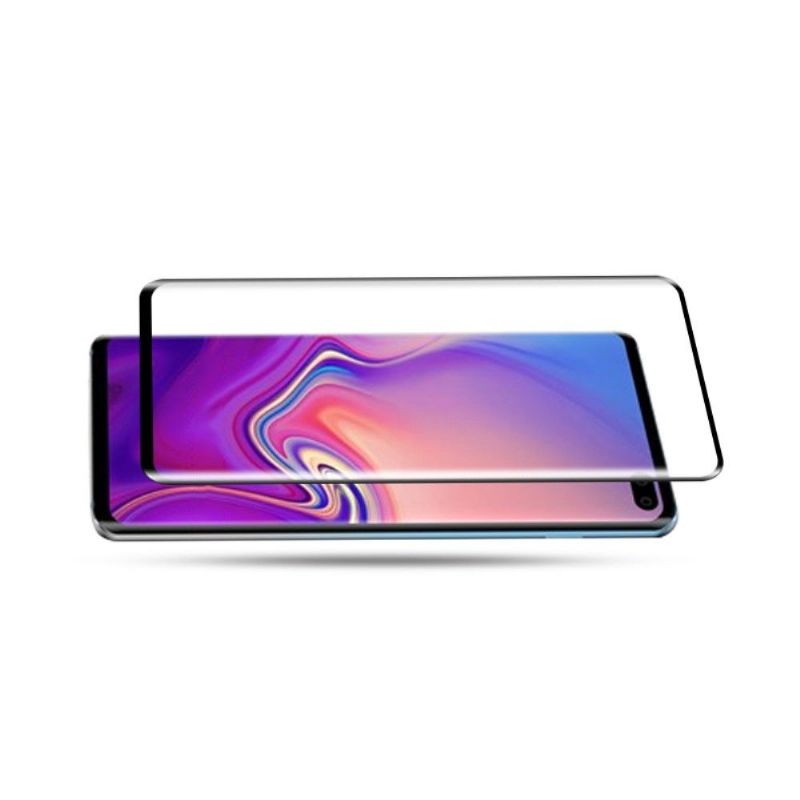 Beskyttelse Deksel Til Samsung Galaxy S10 Plus Originalitet Skjermbeskytter I Herdet Glass I Full Størrelse - Svart