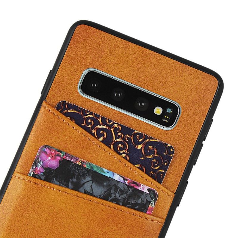 Deksel Til Samsung Galaxy S10 Plus Anti-fall Skinneffektkortholder