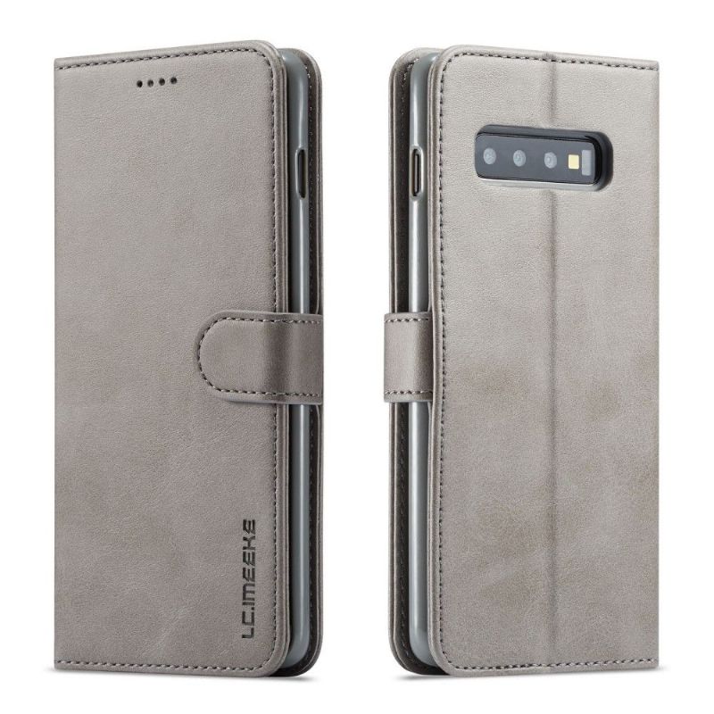 Etui Til Samsung Galaxy S10 Plus Anti-fall Lommebok Skinnstil