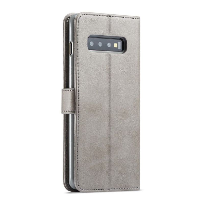 Etui Til Samsung Galaxy S10 Plus Anti-fall Lommebok Skinnstil