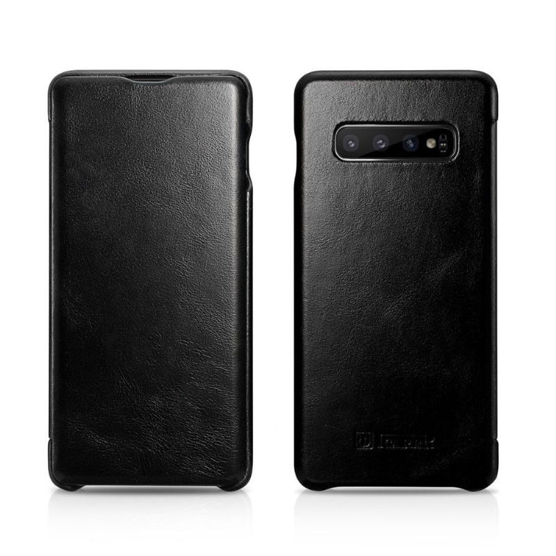 Etui Til Samsung Galaxy S10 Plus Anti-fall Vintage Ekte Skinn