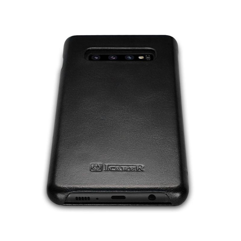 Etui Til Samsung Galaxy S10 Plus Anti-fall Vintage Ekte Skinn