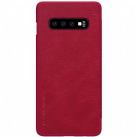 Etui Til Samsung Galaxy S10 Plus Nillkin Qin Skinntrekk