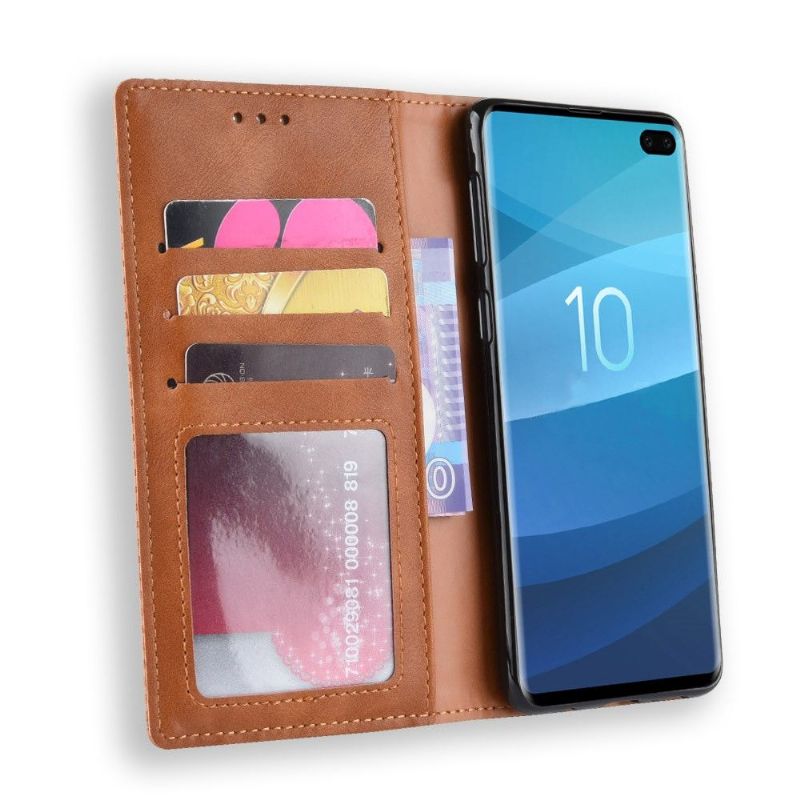 Etui Til Samsung Galaxy S10 Plus Originalitet Skinnstil Le Cirénius