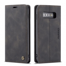 Etui Til Samsung Galaxy S10 Plus Premium Imitert Skinn