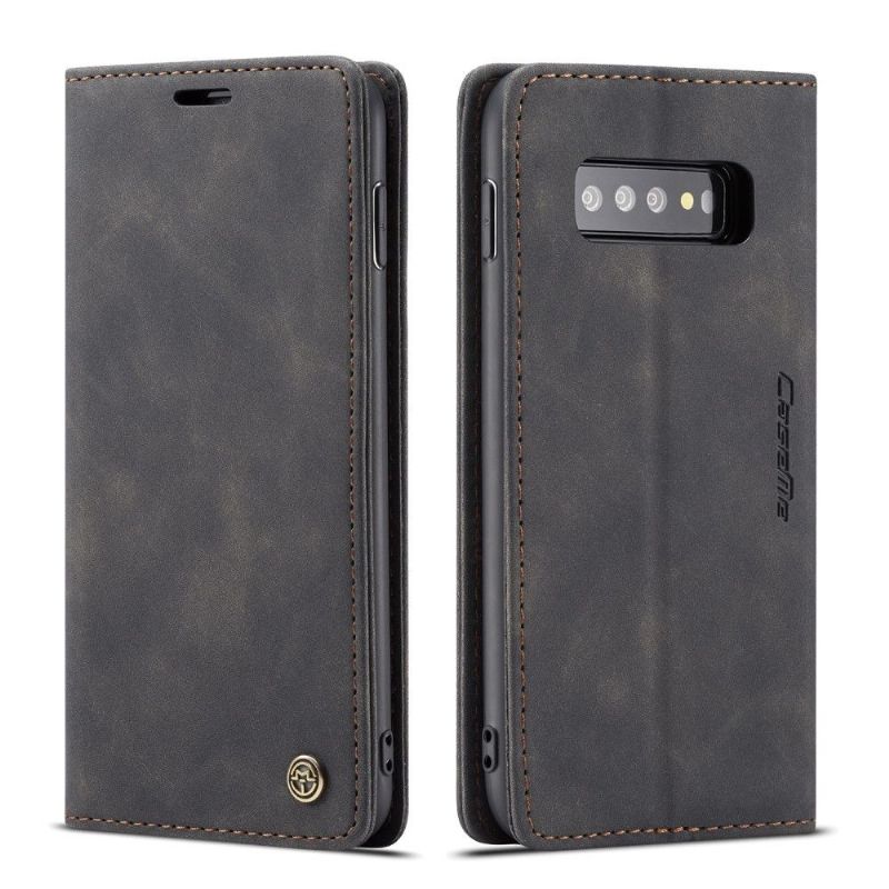 Etui Til Samsung Galaxy S10 Plus Premium Imitert Skinn