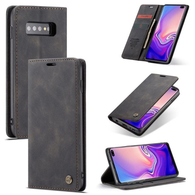 Etui Til Samsung Galaxy S10 Plus Premium Imitert Skinn