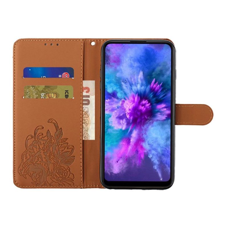 Lærdeksel Til Samsung Galaxy S10 Plus Tiger Design + Stropp