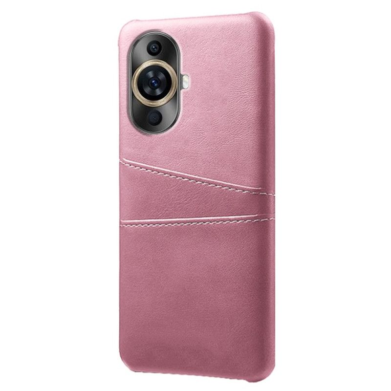 Deksel Huawei Nova 12s Skinneffektkortholder