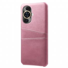 Deksel Huawei Nova 12s Skinneffektkortholder