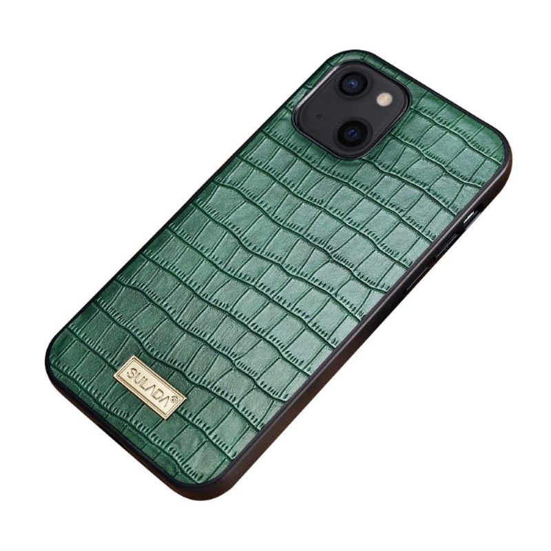 Deksel Til iPhone 13 Mini Sulada Croc Skinneffekt