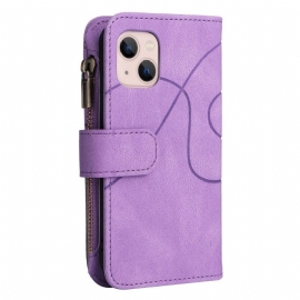 Folio Deksel Til iPhone 13 Mini Anti-fall Bicolor Artistic 002-serien