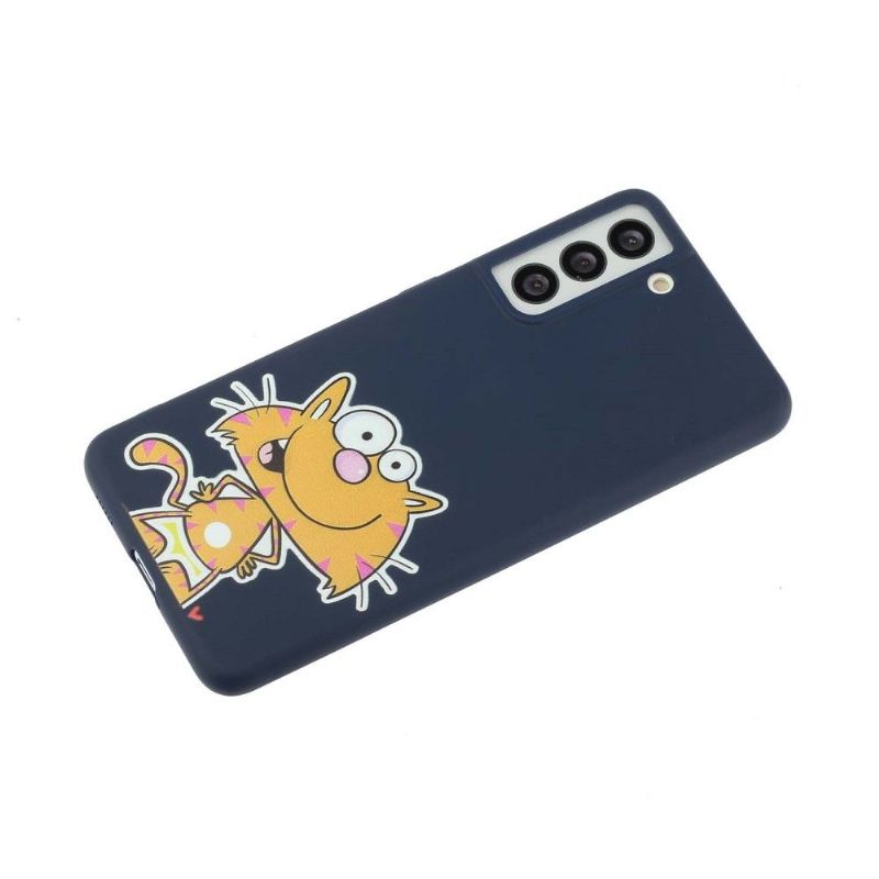 Deksel Til Samsung Galaxy S22 5G Med Kjede Cartoon Cat