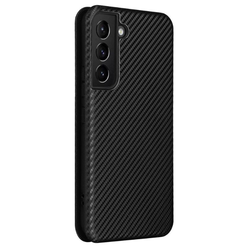 Folio Deksel Til Samsung Galaxy S22 5G Carbon Fiber Leathette