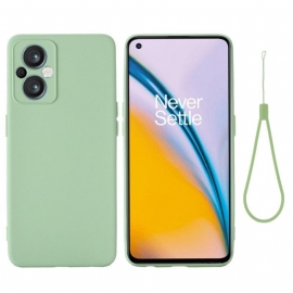 Deksel Til Oppo Reno 8 Lite Med Kjede Strappy Flytende Silikon