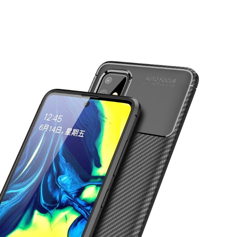 Deksel Til Samsung Galaxy A71 Gel Carbon Fiber Style