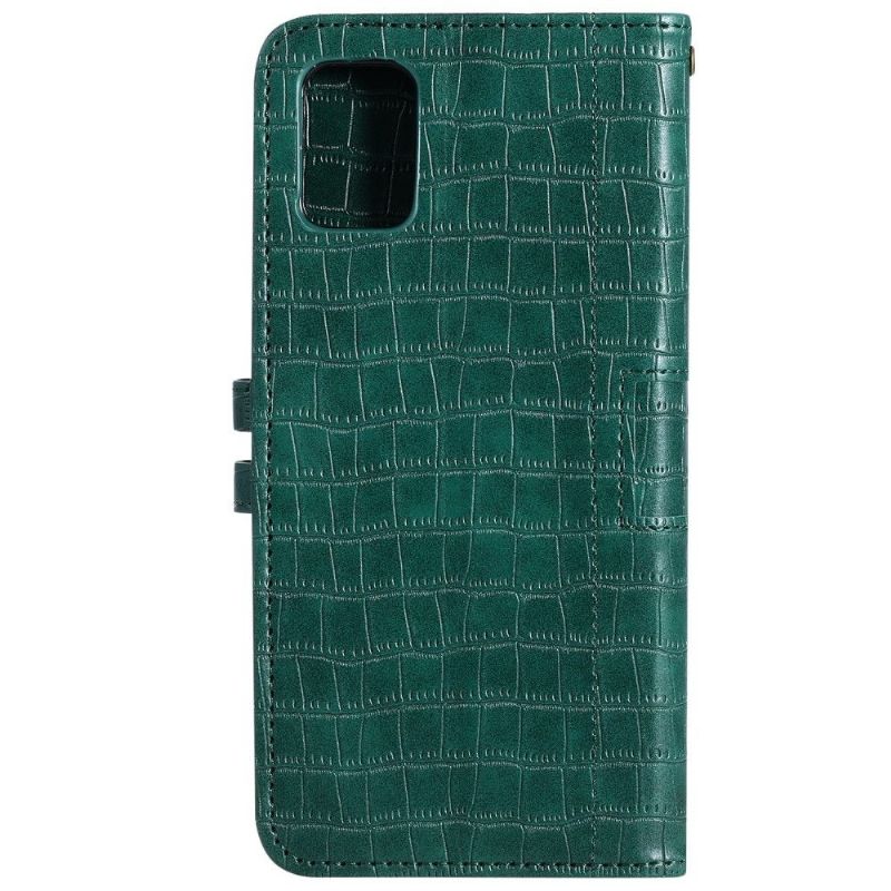 Folio Deksel Til Samsung Galaxy A71 Anti-fall Croc Effect Leather Style