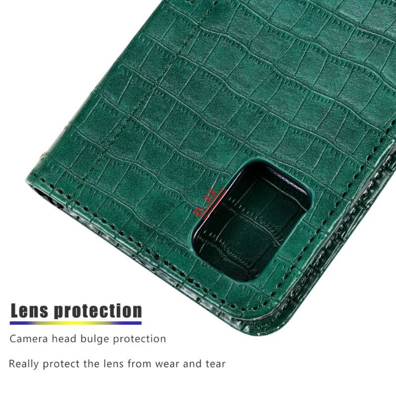 Folio Deksel Til Samsung Galaxy A71 Anti-fall Croc Effect Leather Style