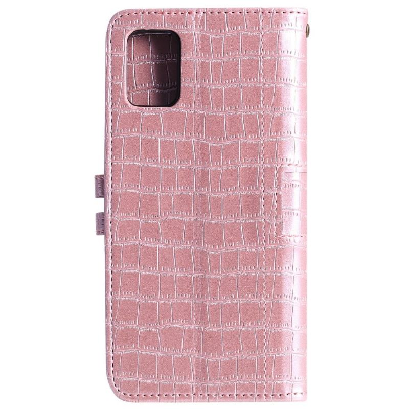 Folio Deksel Til Samsung Galaxy A71 Anti-fall Croc Effect Leather Style