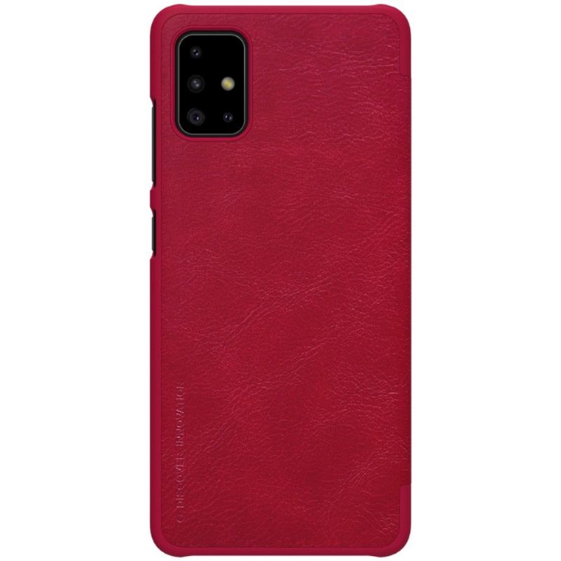 Folio Deksel Til Samsung Galaxy A71 Nillkin Faux Leather Cover - Rød