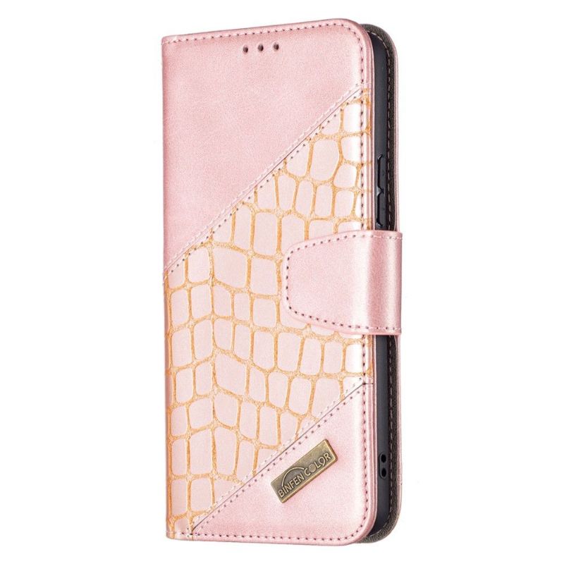 Folio Deksel Til Samsung Galaxy A53 5G Croc Aspect Leather Effect