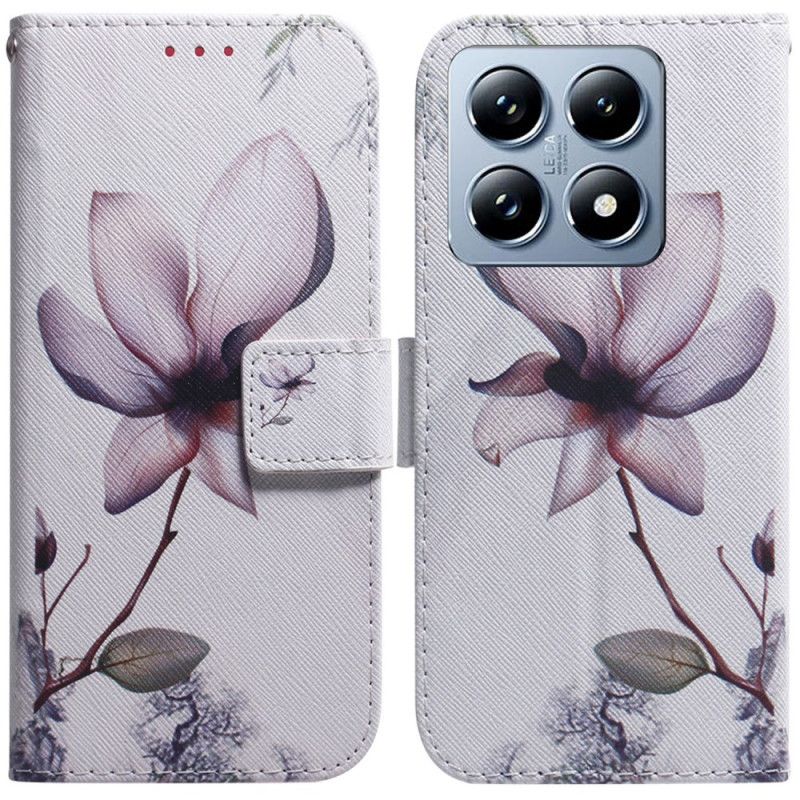 Folio Deksel Xiaomi 14t Pro Rosa Blomst