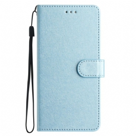 Lærdeksel Folio Deksel Xiaomi 14t Pro Mobildeksel Strappy Silk Texture