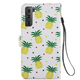 Folio Deksel Til Samsung Galaxy S21 FE Ananas