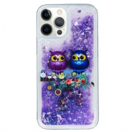 Deksel Til iPhone 15 Pro Max Glitter Par Ugler