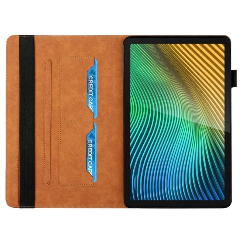 Lærdeksel Til Realme Pad Folio Deksel Cube Geometry Flap Card Holder