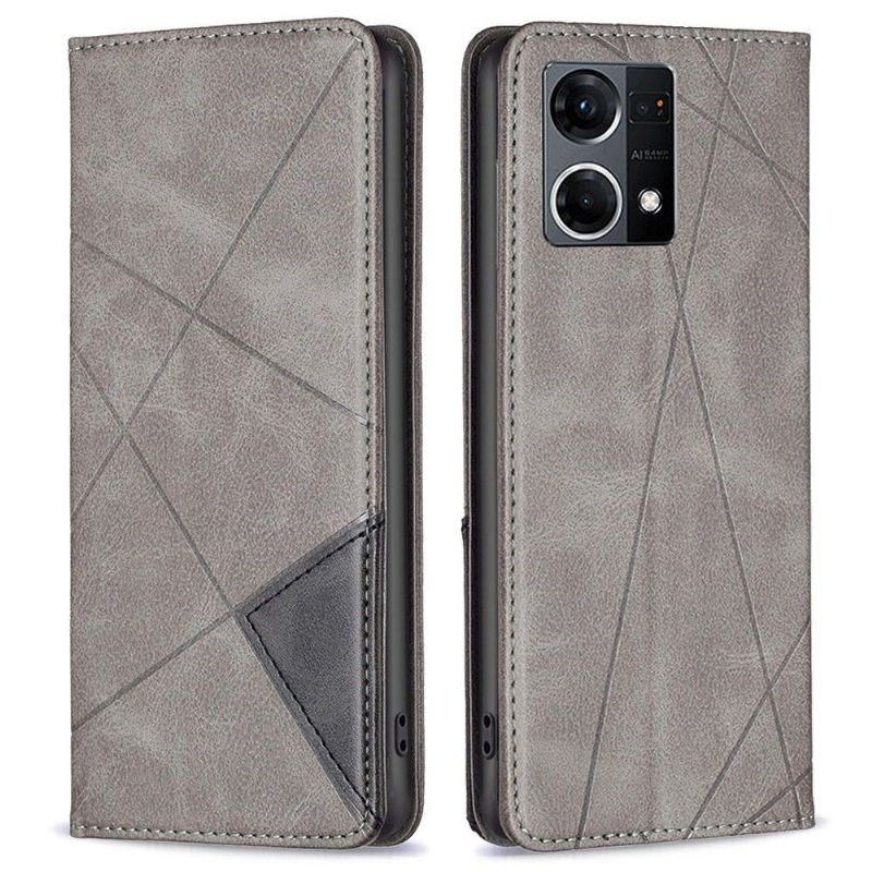 Folio Deksel Til Oppo Reno 7 Anti-fall Binfen Style Leather Series-1