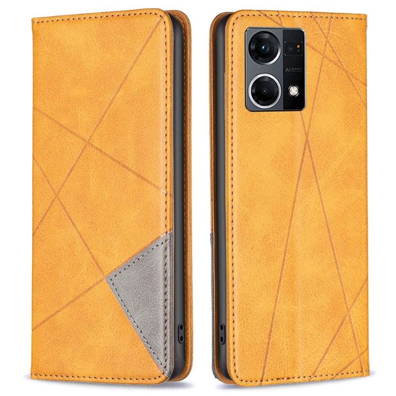 Folio Deksel Til Oppo Reno 7 Anti-fall Binfen Style Leather Series-1