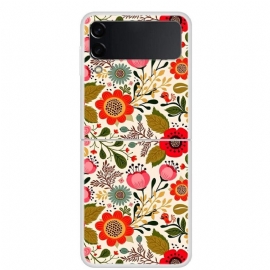 Deksel Til Samsung Galaxy Z Flip 3 5G Fargerike Blomster