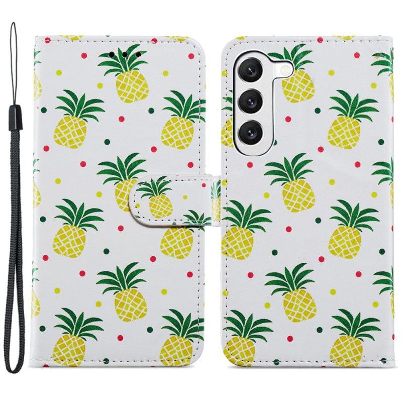 Folio Deksel Samsung Galaxy S24 5g Ananas Med Stropp