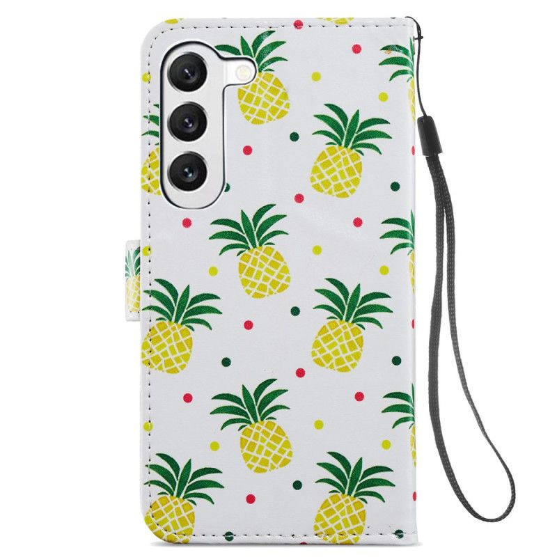 Folio Deksel Samsung Galaxy S24 5g Ananas Med Stropp