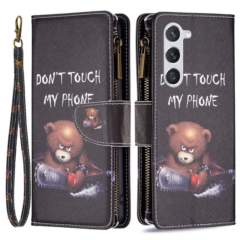 Folio Deksel Samsung Galaxy S24 5g Dangerous Bear Lommebok Med Stropp