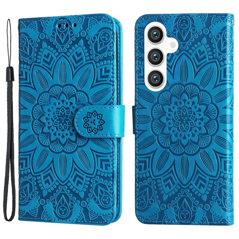 Folio Deksel Samsung Galaxy S24 5g Flamboyant Mandala Med Stropp