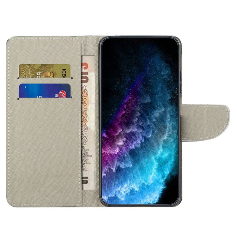 Folio Deksel Samsung Galaxy S24 5g Glitrende Sommerfugler Med Stropp Beskyttelse Deksel