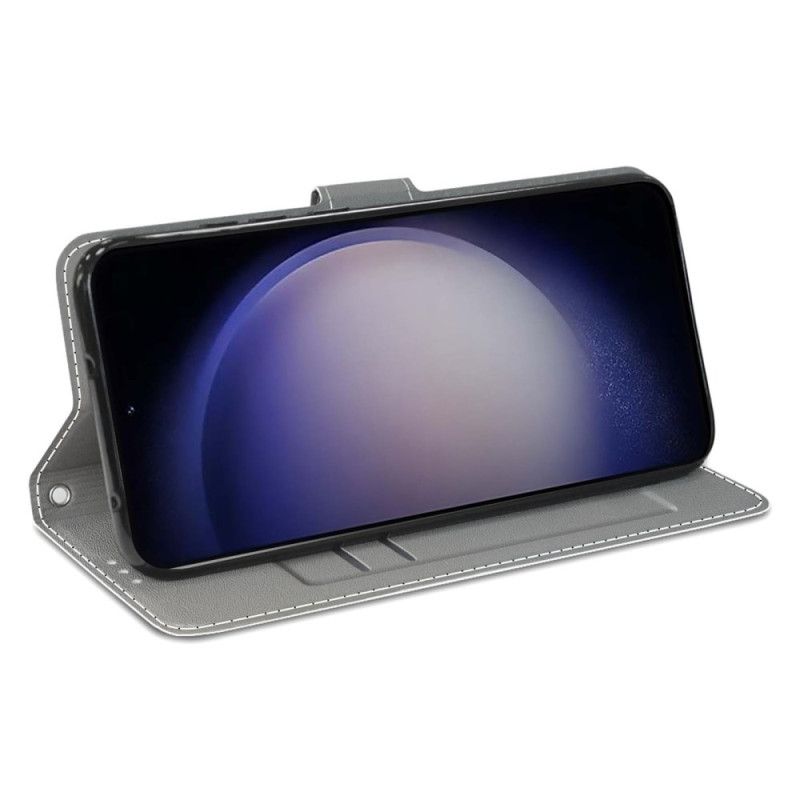 Folio Deksel Samsung Galaxy S24 5g Svart Tre Ved Solnedgang Med Stropp