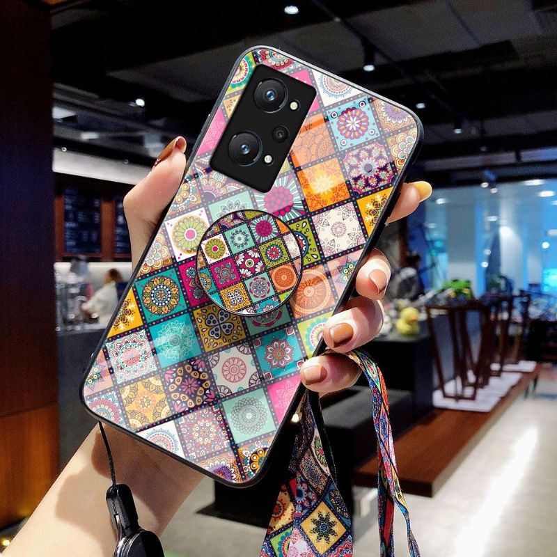 Deksel Til Realme GT Neo 3T / Neo 2 Mandala Kaleidoskop Med Stativ