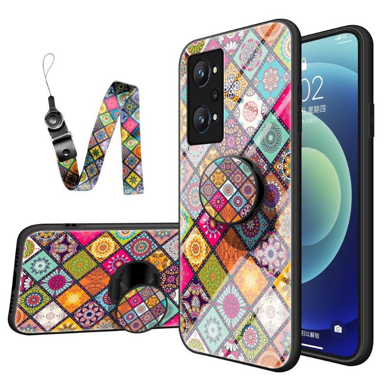 Deksel Til Realme GT Neo 3T / Neo 2 Mandala Kaleidoskop Med Stativ