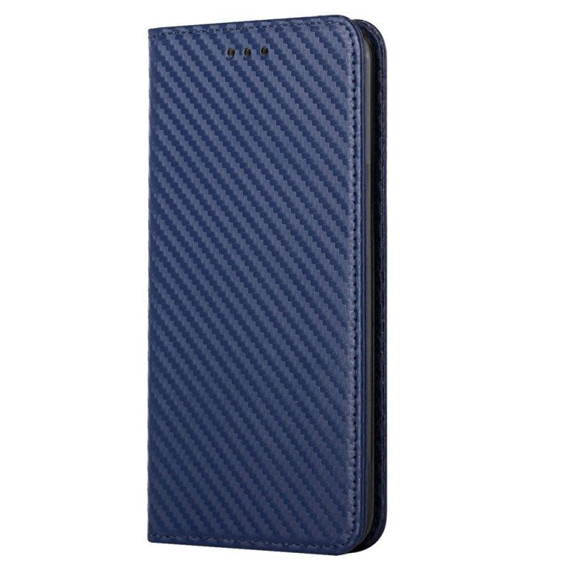 Beskyttelse Deksel Til Samsung Galaxy S23 5G Med Kjede Folio Deksel Strappy Carbon Fiber Style