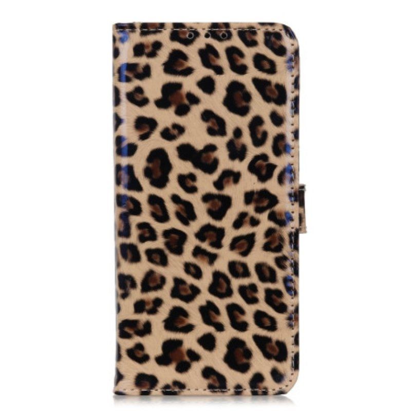 Folio Deksel Til Samsung Galaxy S23 5G Leopardhudeffekt