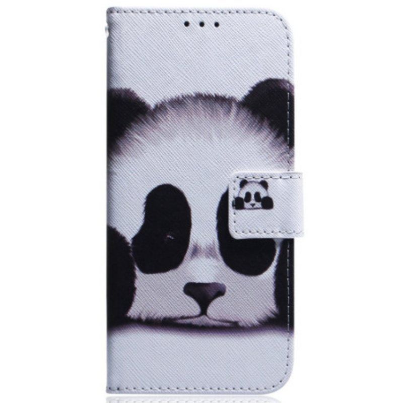 Folio Deksel Til Samsung Galaxy S23 5G Med Kjede Min Lanyard Panda