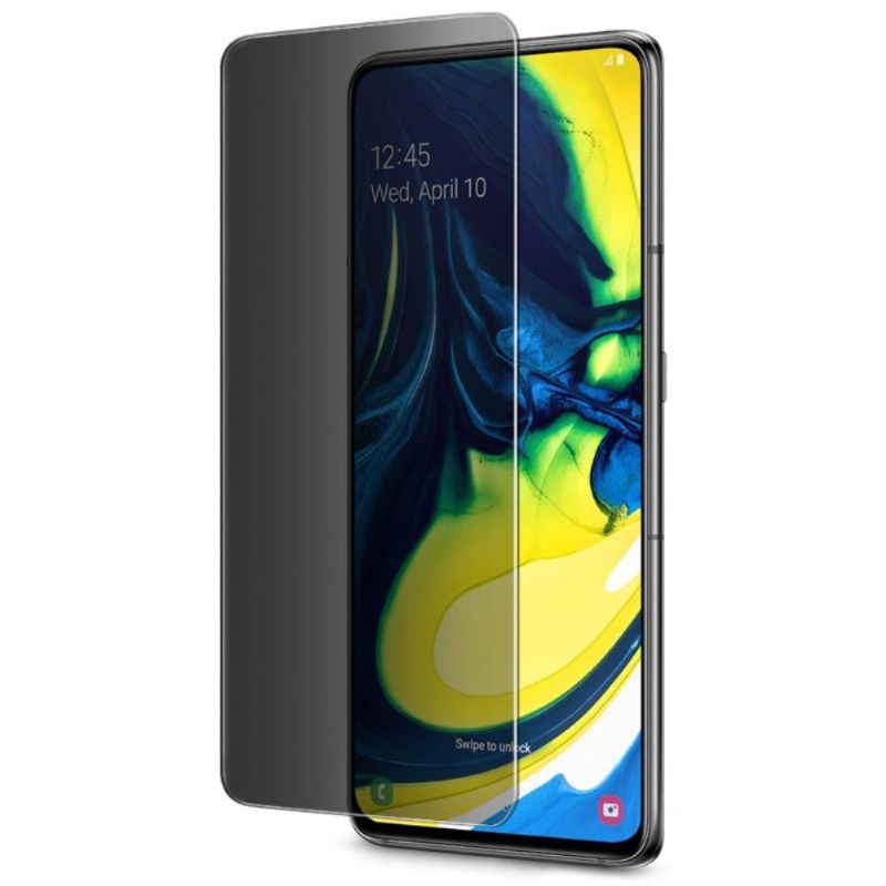 Samsung Galaxy A80 - Skjermbeskytter I Herdet Glass Og Personvernfilter