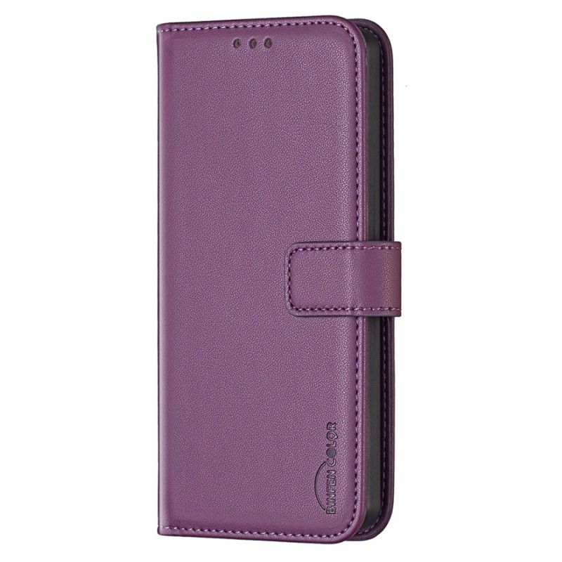 Folio Deksel Samsung Galaxy M55 5g Faux Leather Binfen Farge