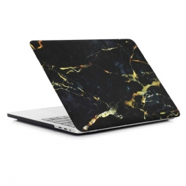 Macbook Pro 15 Deksel / Marble Touch Bar - Svart / Gull